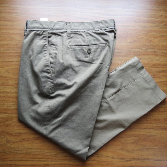 Perry Ellis Men's Slim Fit Stretch Brown Dress Pants Length Altered Size 34/26½ - Picture 1 of 9
